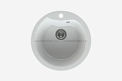 MAXSTONE Мойка глянцевая MS-3 (белый металлик) 470*470*210